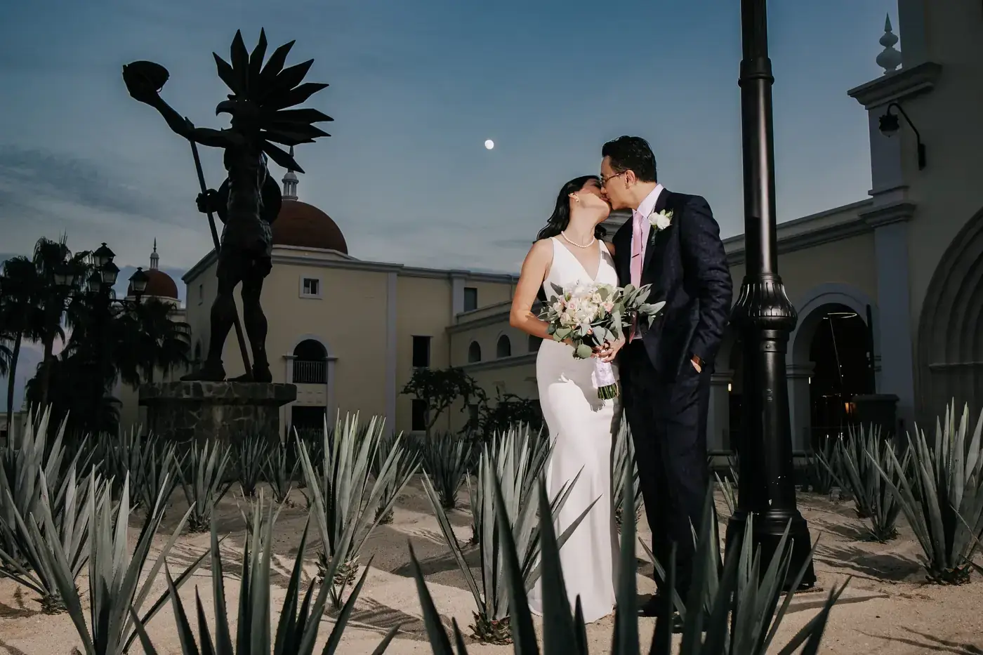 Wedding couple photographed along the Los Cabos Tourist Corridor