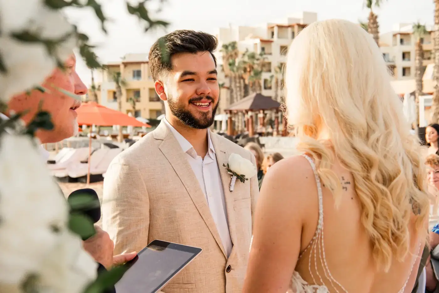 Destination wedding ceremony in Los Cabos, Baja California Sur