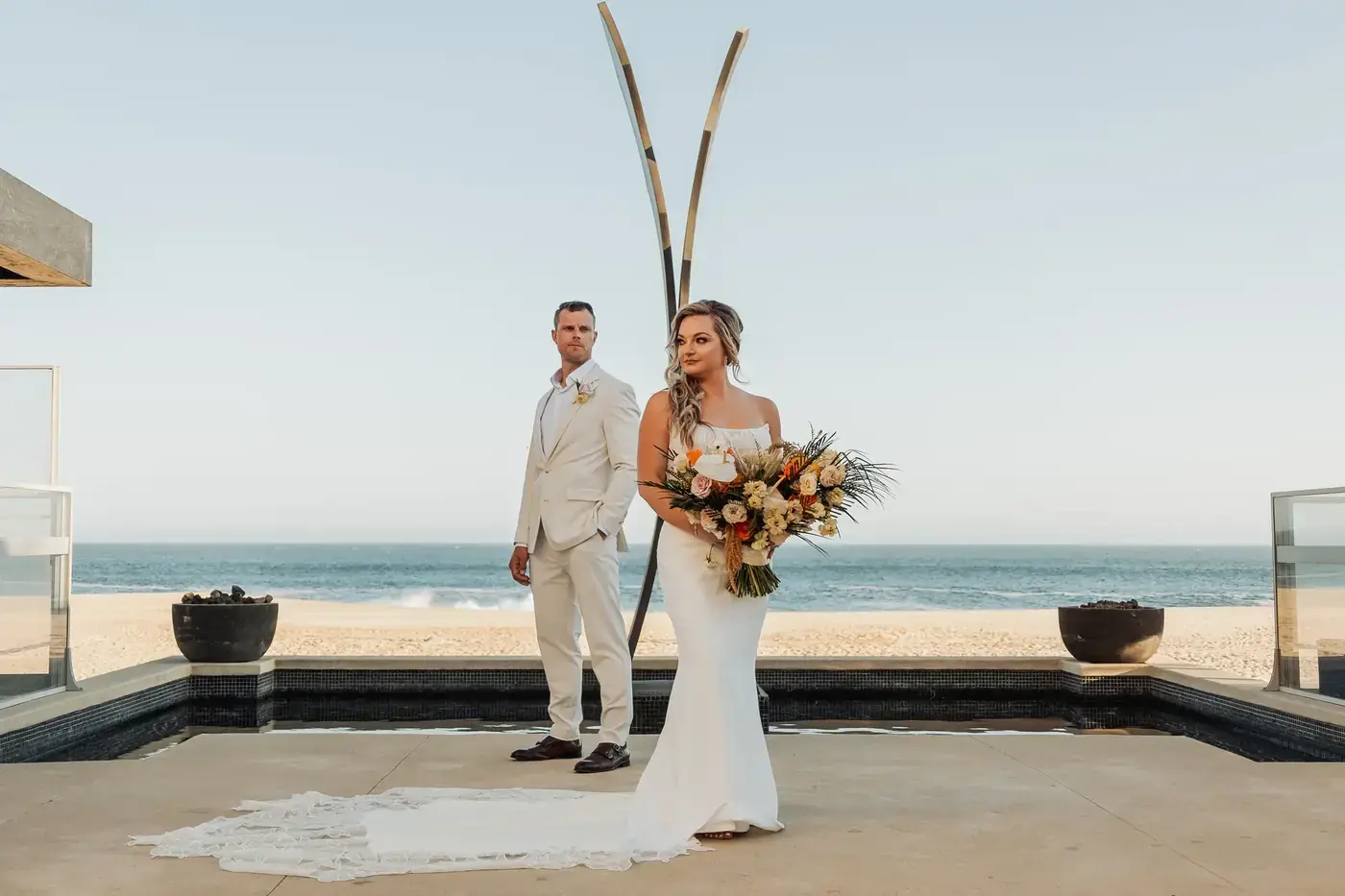 Destination wedding ceremony in Los Cabos, Mexico