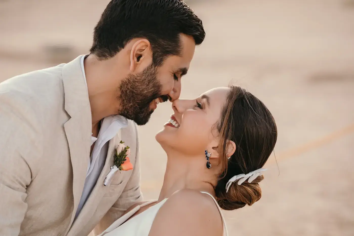 Guest candid moment at a Cabo wedding