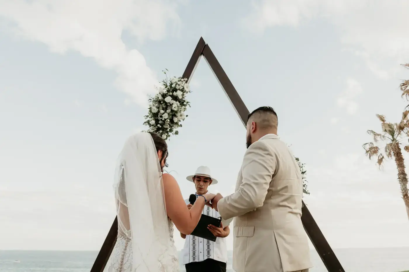 Wedding ceremony aisle set up in Cabo San Lucas
