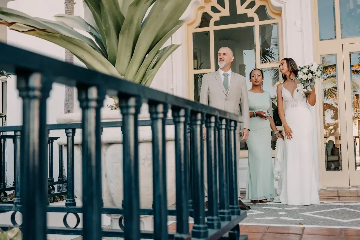 Cabo wedding couple walking cabo