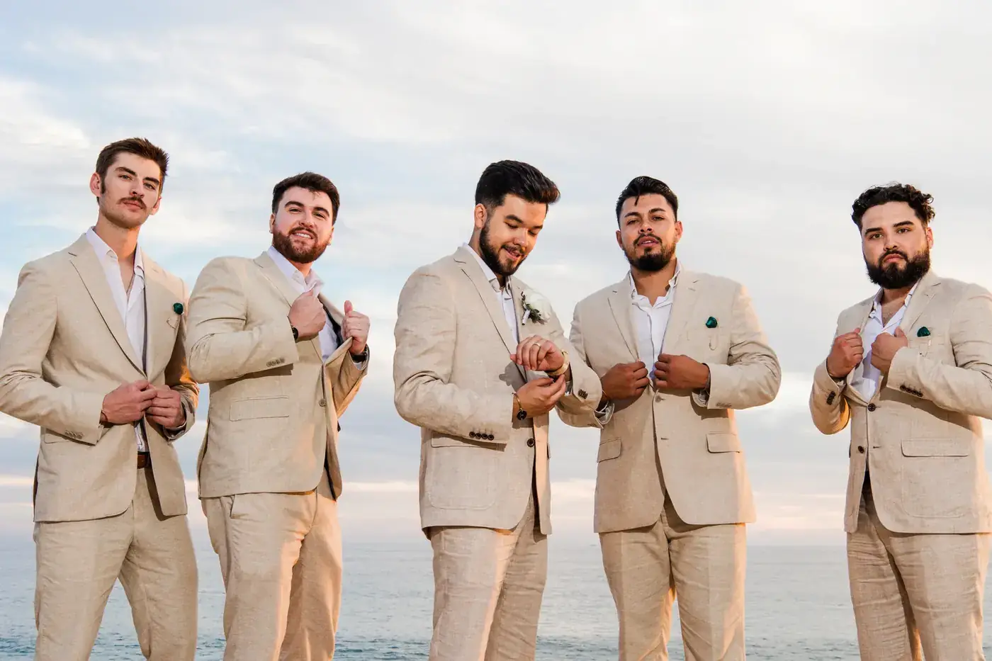 Wedding guests celebrating at a Cabo San Lucas wedding