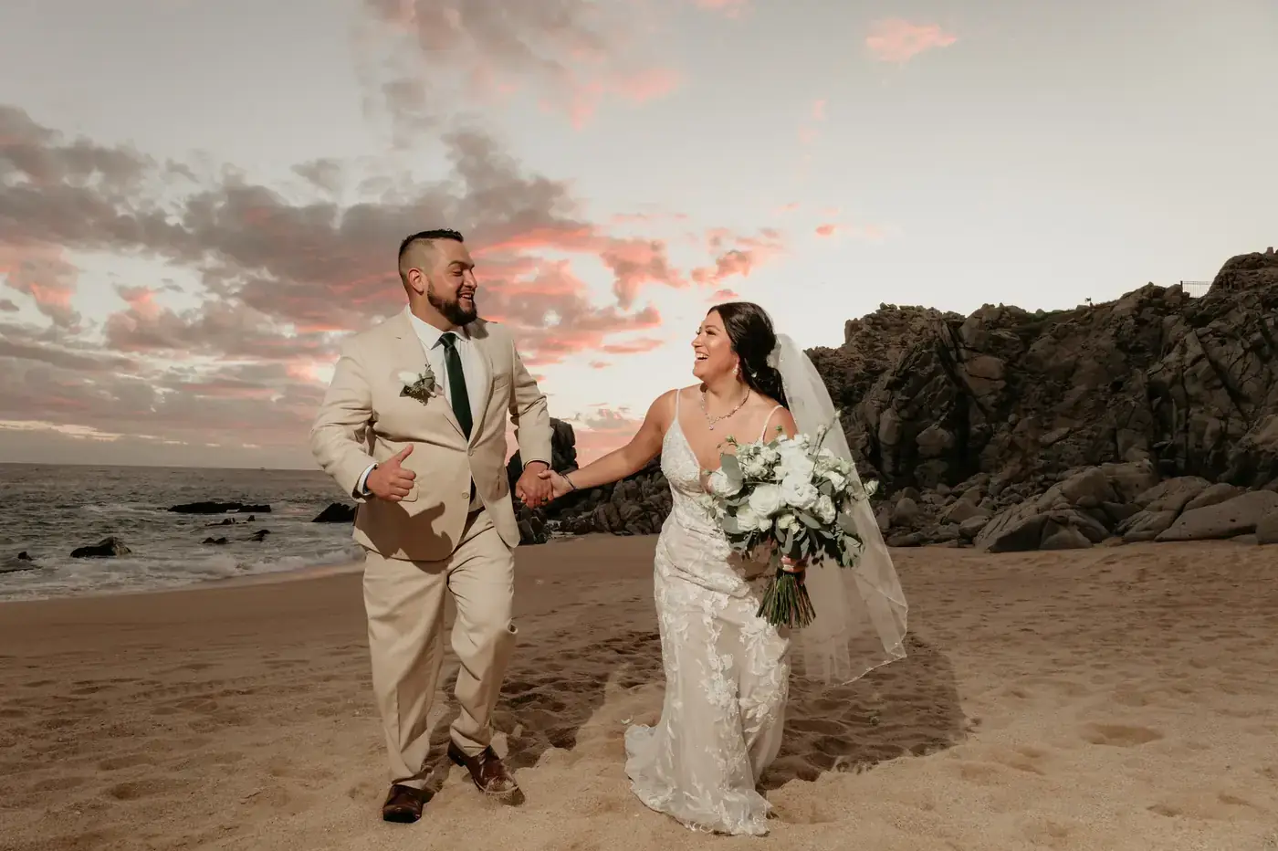 Outdoor wedding ceremony arch in Cabo San Lucas