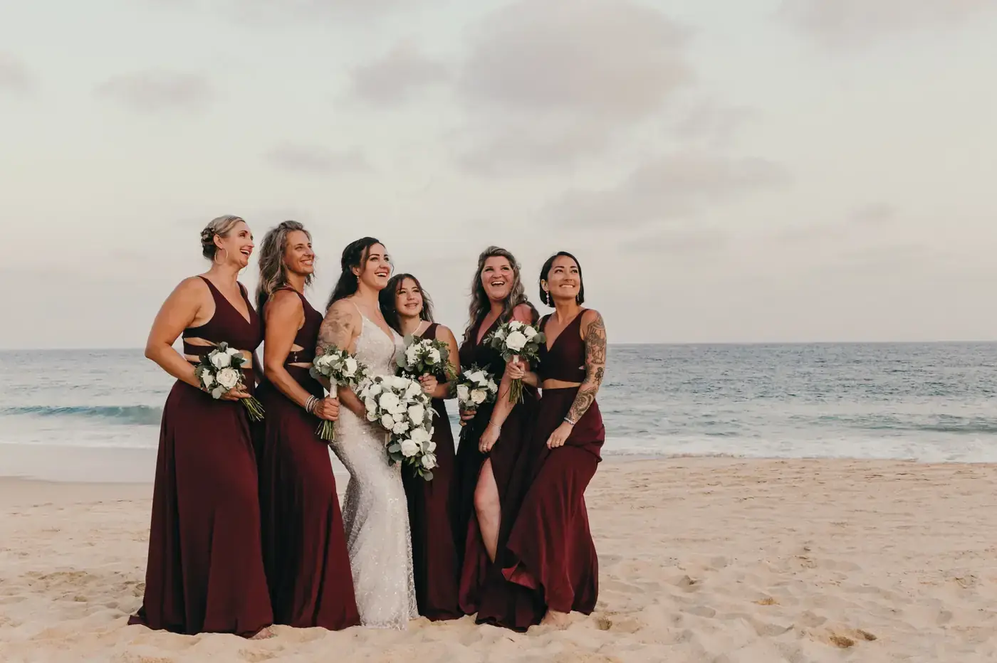 Wedding portraits on a Cabo San Lucas beach
