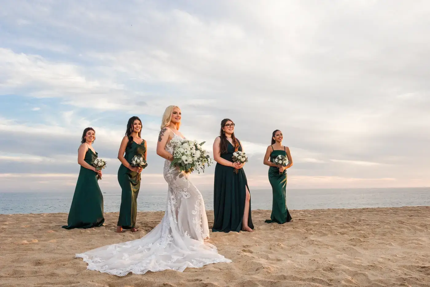 Reception toasts at a Cabo wedding