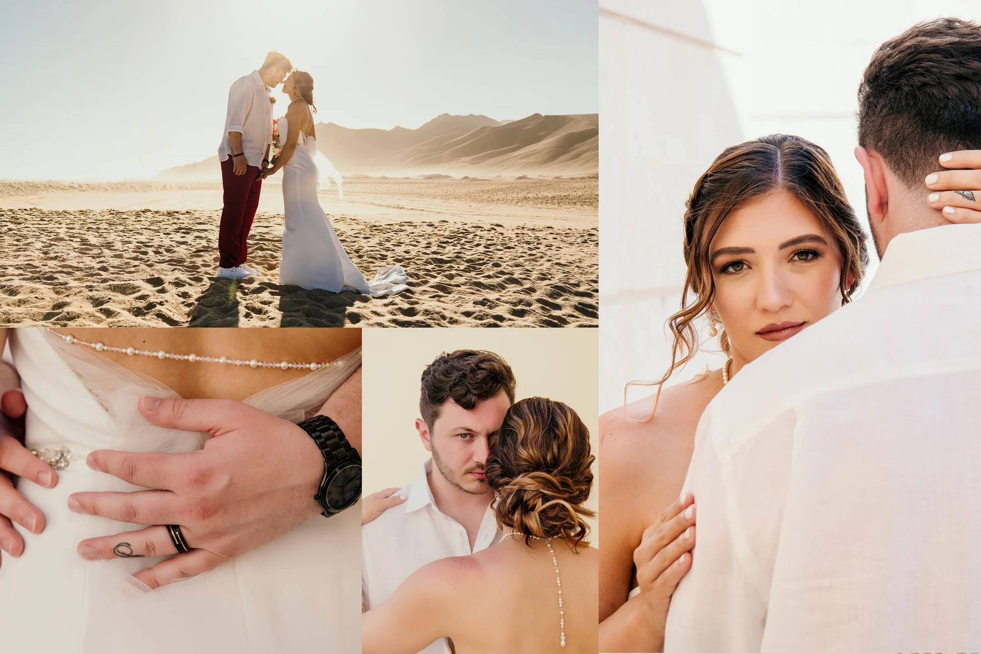 Cabo wedding details: dune portraits, rings and getting ready