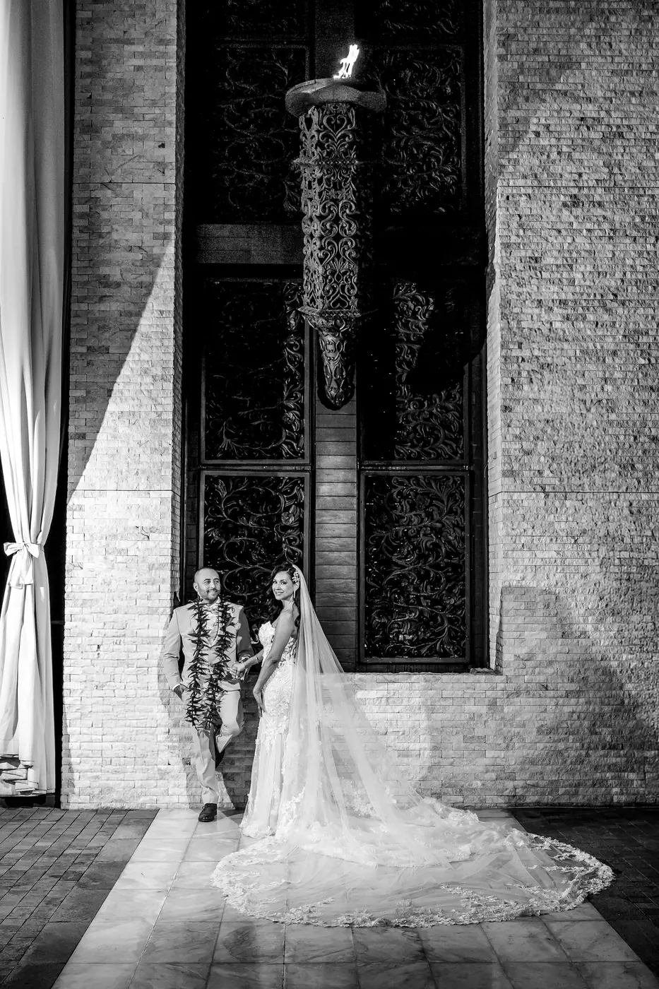 Editorial black and white couple portrait, Baja California Sur