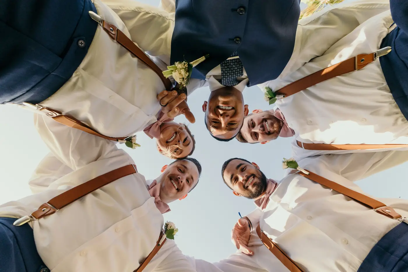 Groomsmen toast, candid moment, Cabo San Lucas wedding reception