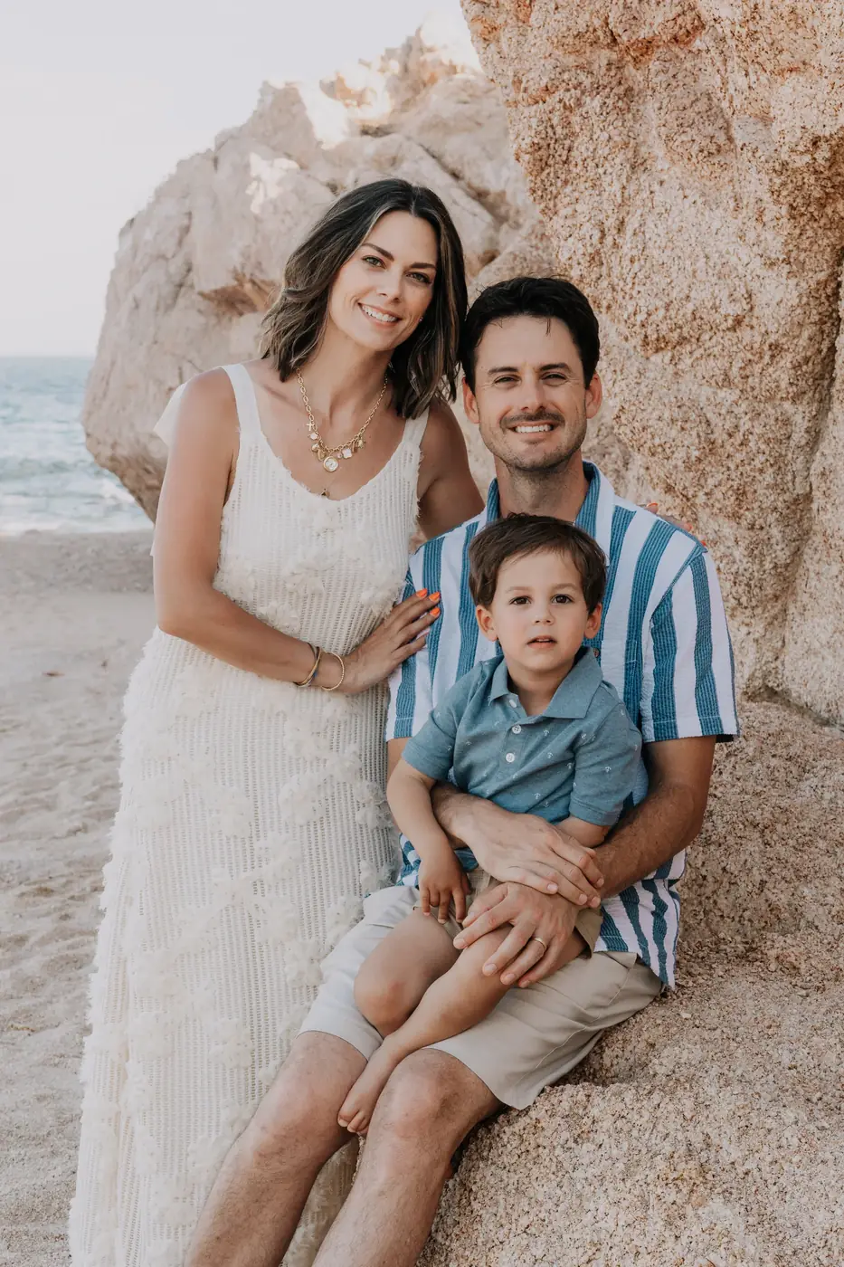 Mother and son on the beach, Cabo San Lucas family photography