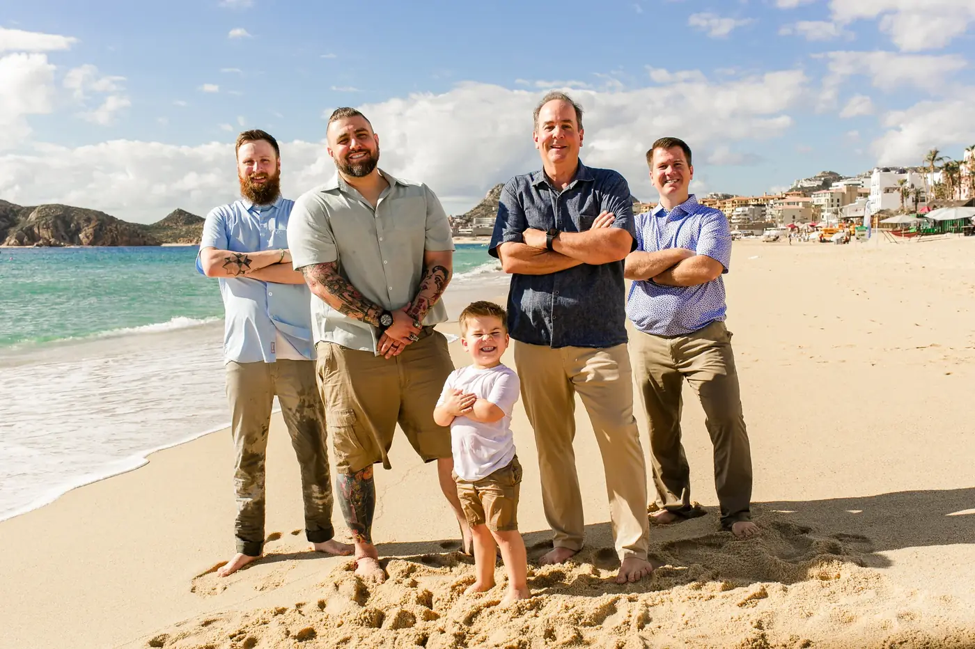 Family beach session in Los Cabos