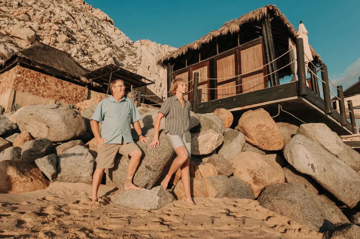 Family portrait on the beach in Baja California Sur