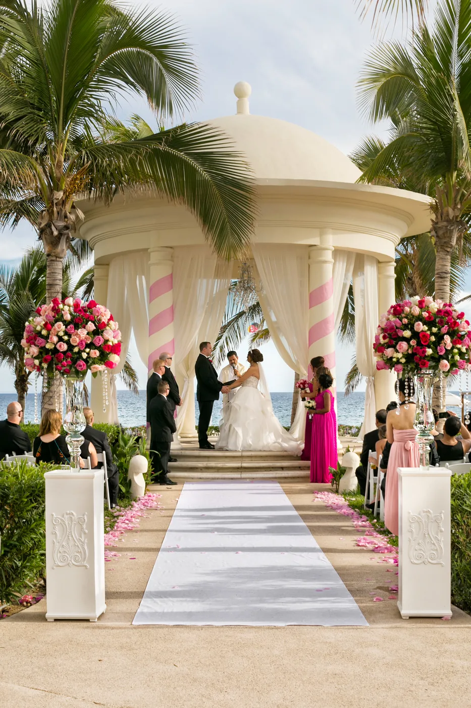 Ceremony gazebo decorated for a wedding at Hyatt Ziva Los Cabos