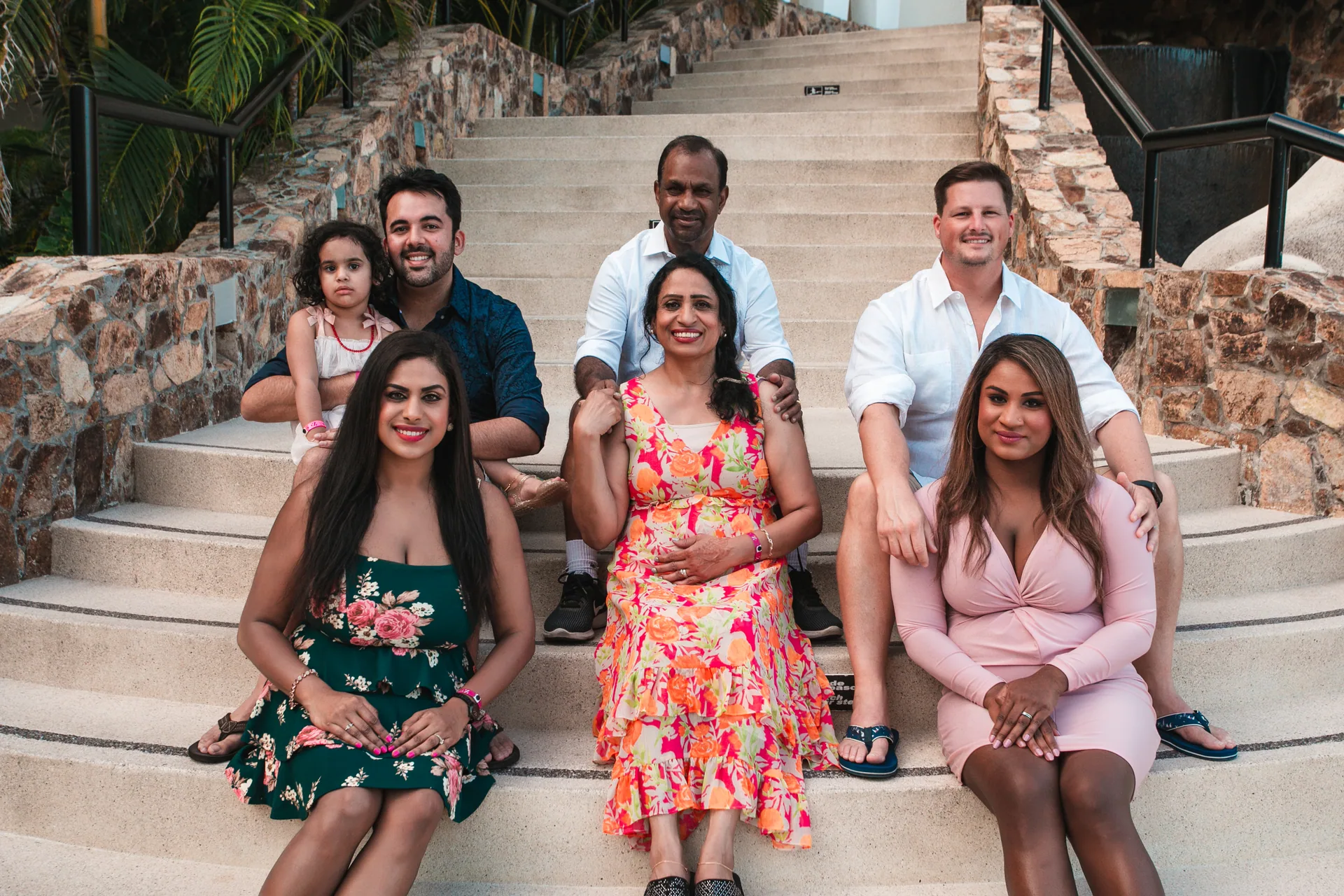 Family photos at Hyatt Ziva Los Cabos