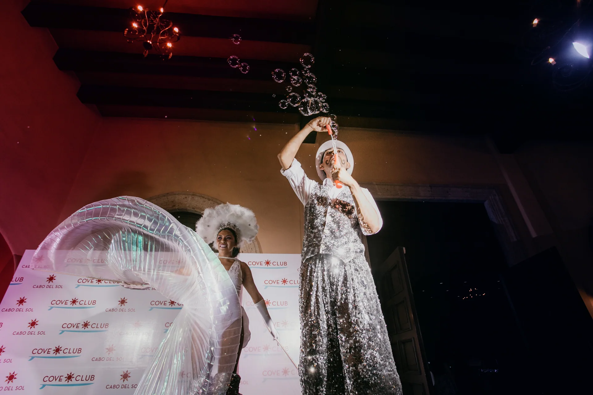 Guests celebrating at a private party in Los Cabos