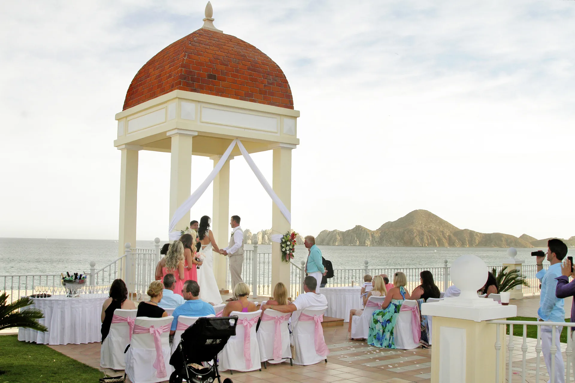 Wedding ceremony at the gazebo at RIU Palace Cabo San Lucas