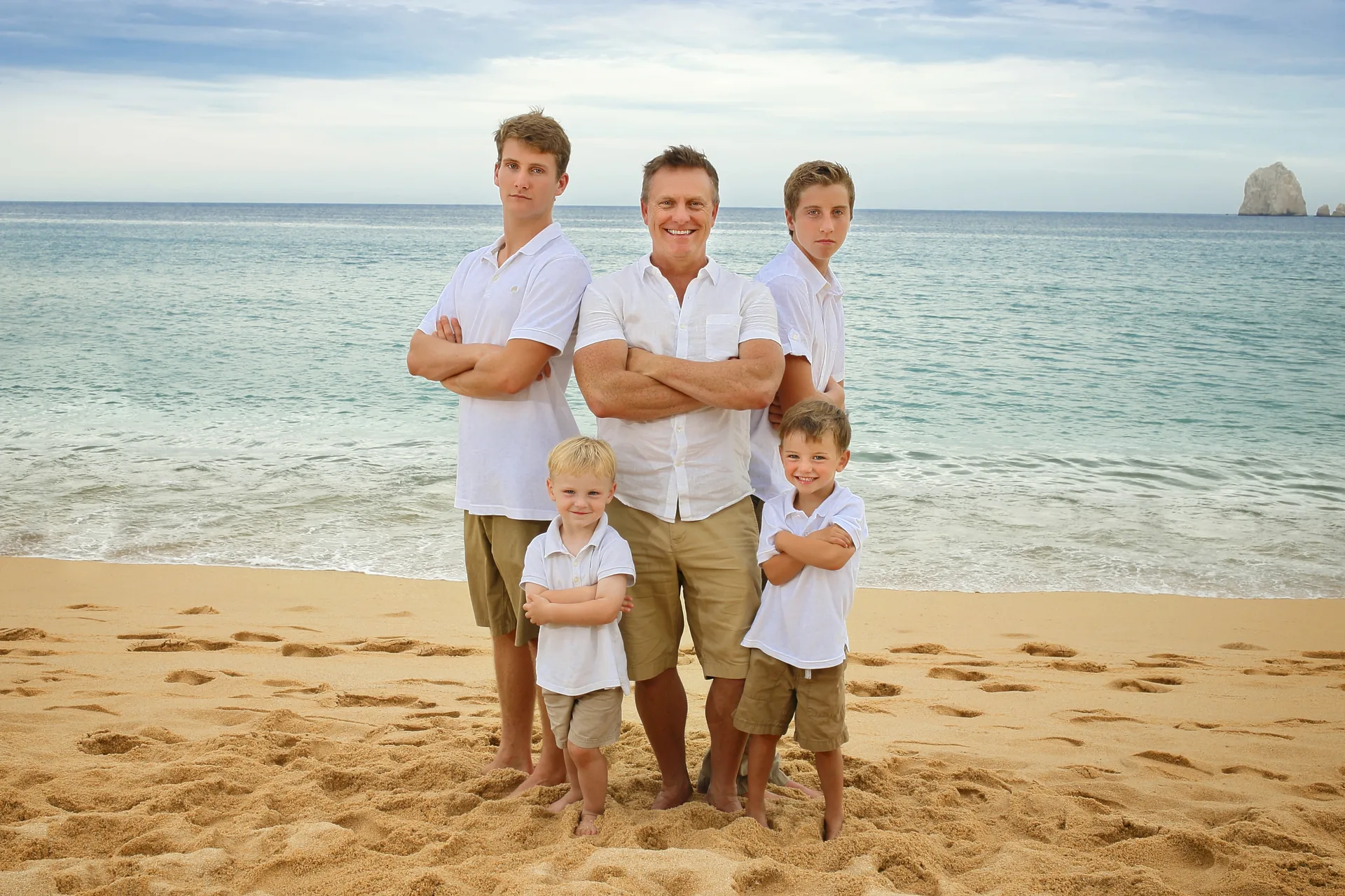 Family beach portrait session at Villa del Palmar Cabo San Lucas